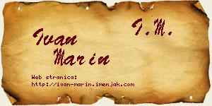 Ivan Marin vizit kartica